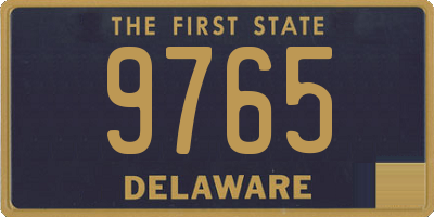 DE license plate 9765