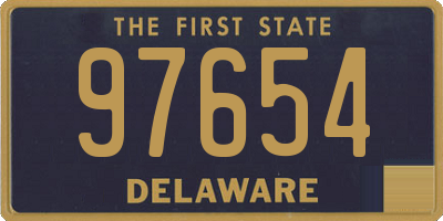 DE license plate 97654