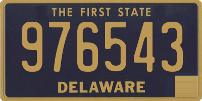 DE license plate 976543