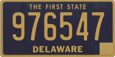 DE license plate 976547