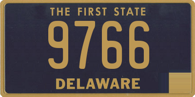 DE license plate 9766