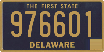 DE license plate 976601