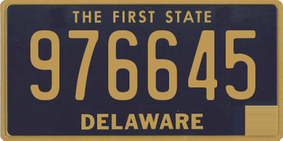 DE license plate 976645