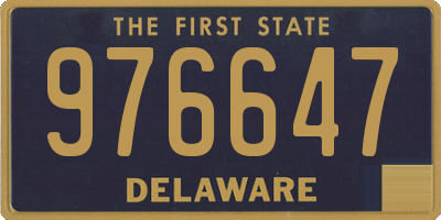 DE license plate 976647