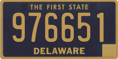 DE license plate 976651