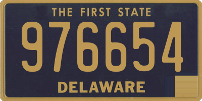 DE license plate 976654