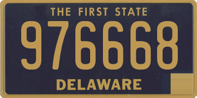 DE license plate 976668