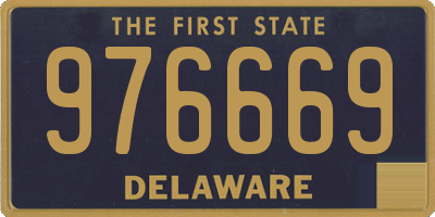 DE license plate 976669