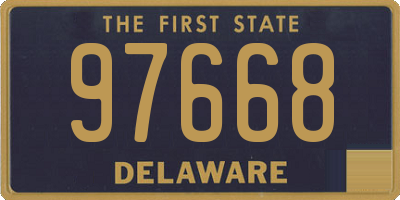 DE license plate 97668
