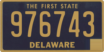 DE license plate 976743