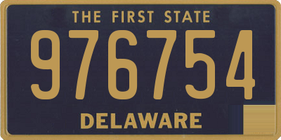 DE license plate 976754