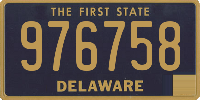 DE license plate 976758