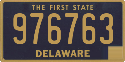 DE license plate 976763