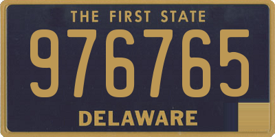 DE license plate 976765