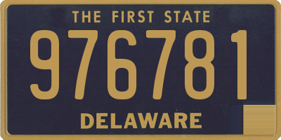 DE license plate 976781