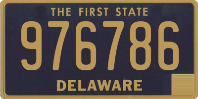 DE license plate 976786