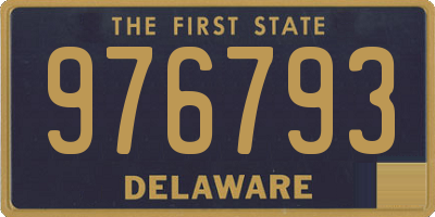 DE license plate 976793