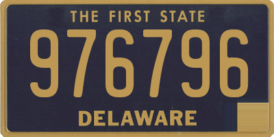 DE license plate 976796