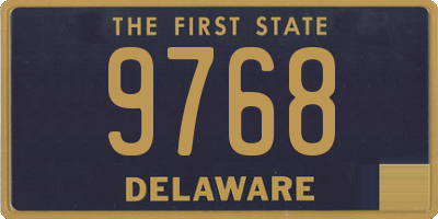 DE license plate 9768