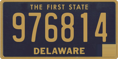 DE license plate 976814