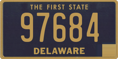 DE license plate 97684