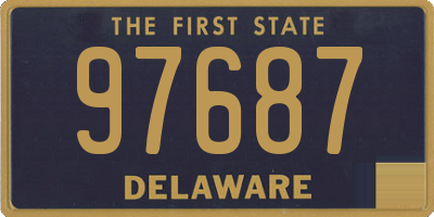 DE license plate 97687