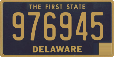 DE license plate 976945