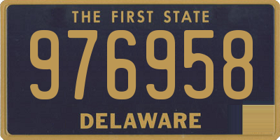 DE license plate 976958