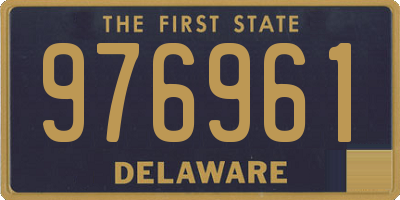 DE license plate 976961