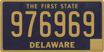 DE license plate 976969