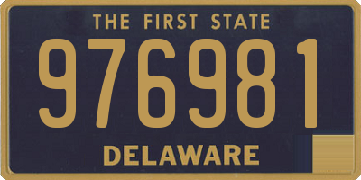 DE license plate 976981