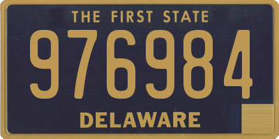 DE license plate 976984