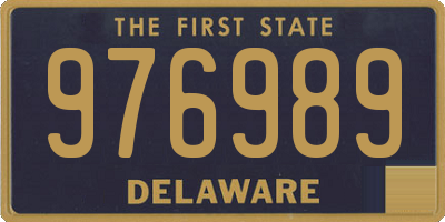 DE license plate 976989