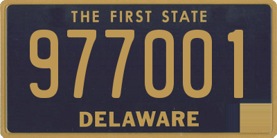 DE license plate 977001