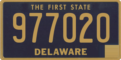 DE license plate 977020
