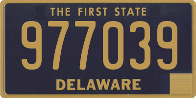DE license plate 977039