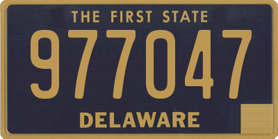 DE license plate 977047
