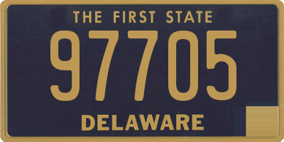 DE license plate 97705