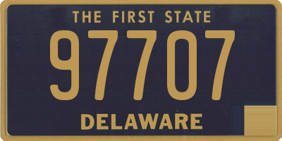 DE license plate 97707