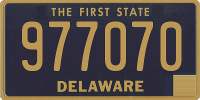 DE license plate 977070