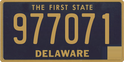 DE license plate 977071