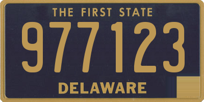 DE license plate 977123