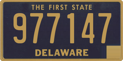 DE license plate 977147