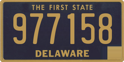 DE license plate 977158