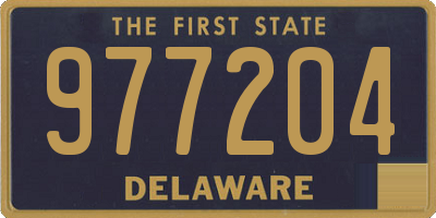 DE license plate 977204