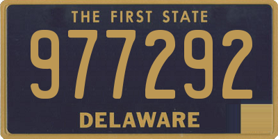 DE license plate 977292