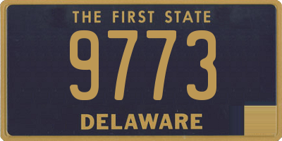 DE license plate 9773