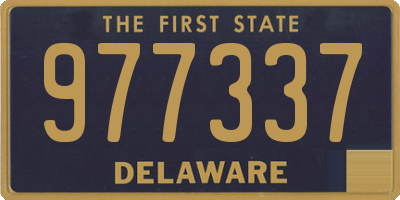 DE license plate 977337