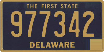 DE license plate 977342