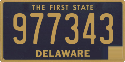 DE license plate 977343